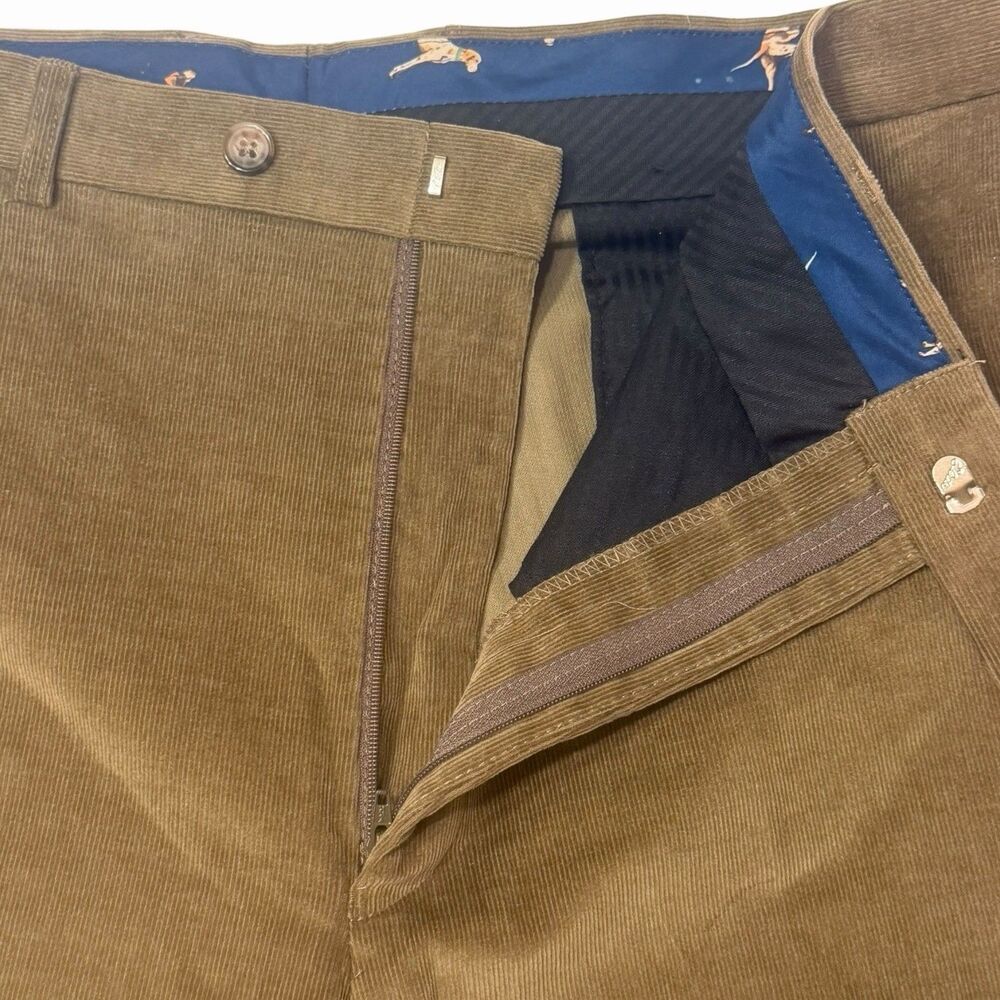 Lauren Ralph Lauren Corduroy Straight Leg Pants Textured Classic 40x32 Brown - Picture 5 of 10